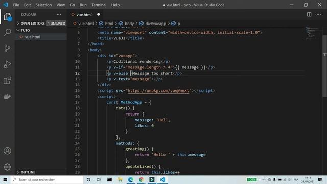 Vue JS 3 for Beginners #03: Conditional Rendering (v-if, v-else-if, v-else) смотреть онлайн