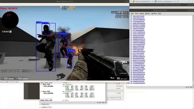 TensorFlow YOLOv4 Counter-strike Global Offensive real-time aim-bot смотреть онлайн