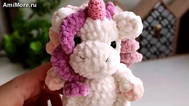 Амигуруми: схема Единорожка с ладошку. Игрушки вязаные крючком - Free crochet patterns. смотреть онлайн