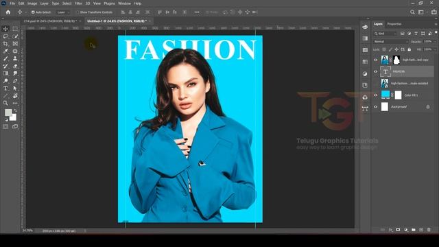 How to make magazine poster design in adobe photoshop 2023 in telugu | magazine cover design смотреть онлайн