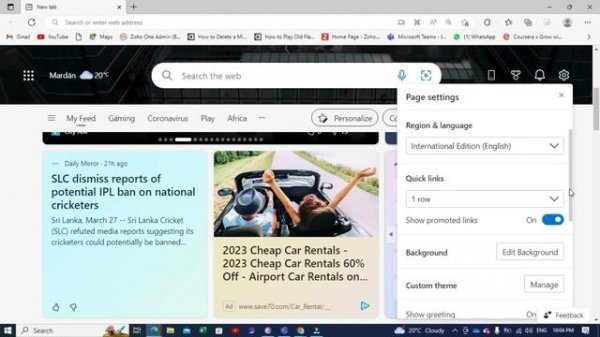 How to Remove Quick Links and News Feed in Microsoft Edge | how to disable news feed in edge