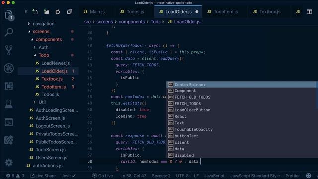 Integration to load more todos | GraphQL React Native Apollo Tutorial (16/22) смотреть онлайн