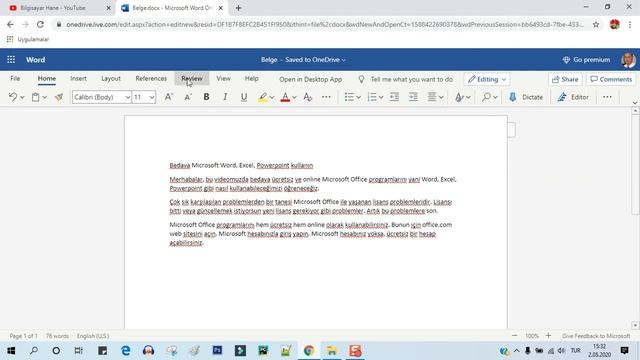 Bedava Microsoft Word, Excel, Powerpoint kullanın смотреть онлайн