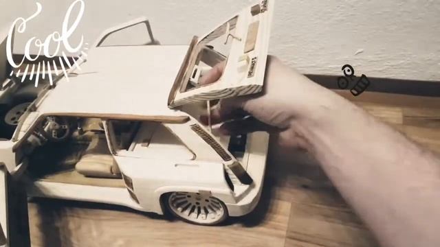 Renault 5 Turbo 2,  Wooden Model Scale 1:8