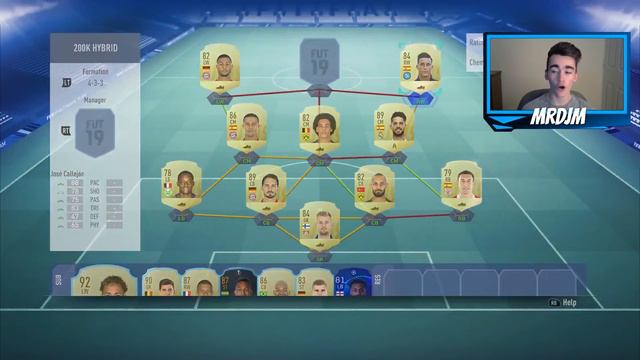 INCREDIBLE 200K HYBRID FIFA 19 SQUAD BUILDER смотреть онлайн