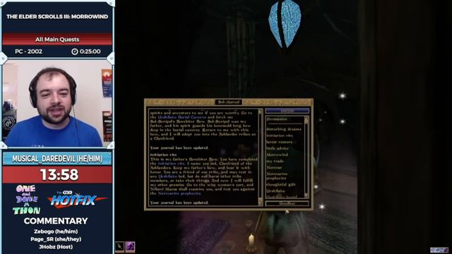 The Elder Scrolls III: Morrowind by musical_daredevil in 29:08 - One-and-Done-athon 2022 смотреть онлайн