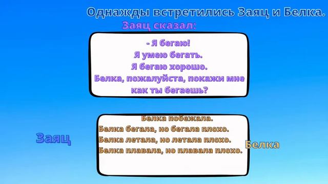 Ситуация. Заяц и белка. РКИ для детей. Дополнение к уроку. Карточки PDF под видео смотреть онлайн