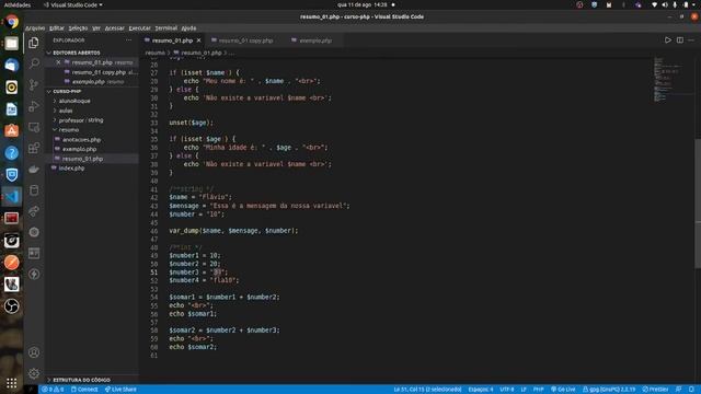 Aula resumo 1 - Linguagem PHP смотреть онлайн