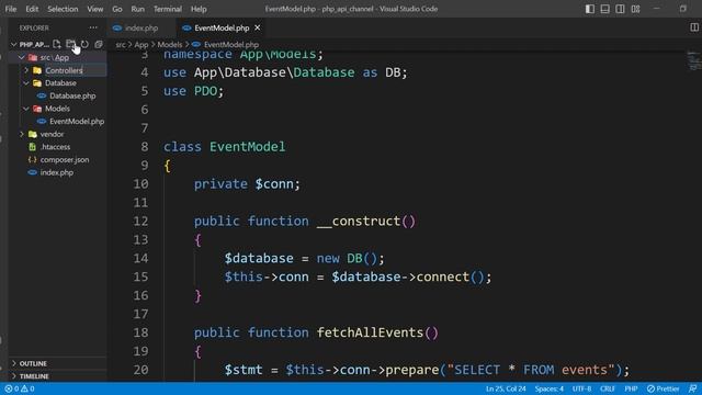 Create a Rest API in PHP and Consume it in React Part 4 (Event Model & Controller) | Moroccan Darij смотреть онлайн