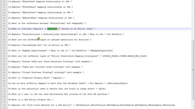 List of 45 Important Java Persisntence API JPA Interview Questions смотреть онлайн