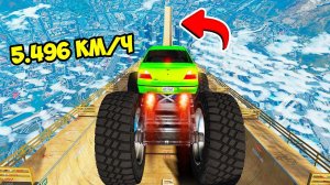 СПУСК БЕЗ ТОРМОЗОВ НА ГИГАНТСКОЙ ДЭУ НЕКСИЯ ПО ТРАМПЛИНУ В ГТА 5 МОДЫ! ЭКСПЕРИМЕНТЫ В GTA 5