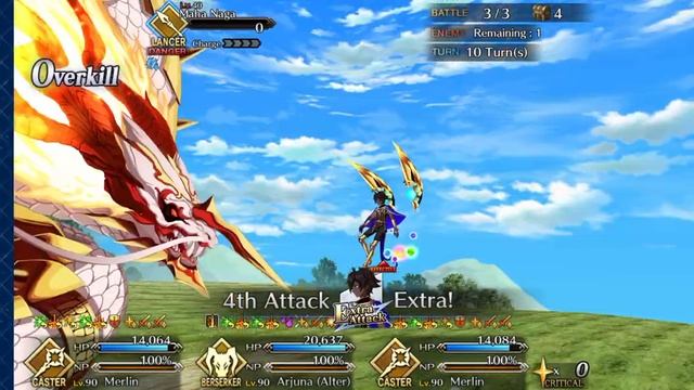 FGO NA - Testing Arjuna Alter's Buster Brave Chain Damage with Double Merlin смотреть онлайн