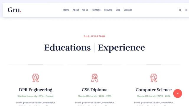 Gru - Personal Portfolio WordPress Theme смотреть онлайн