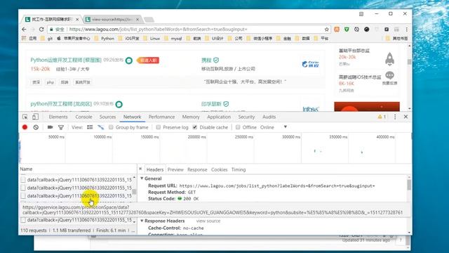25 Python网络爬虫丨02 网络请求丨5 【实战】用Request爬取拉勾网职位信息 смотреть онлайн