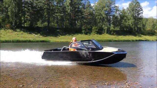 Тест-драйв катера на мелководье. "Росомаха" R5100 с двигателем Mercury смотреть онлайн
