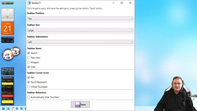 Панель задач Windows 11 сверху и другие возможности Taskbar11 смотреть онлайн