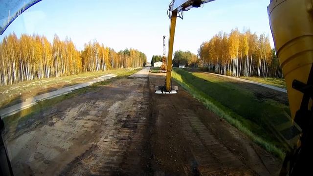 Перенос дороги на новое место Длиннорукий экскаватор смотреть онлайн
