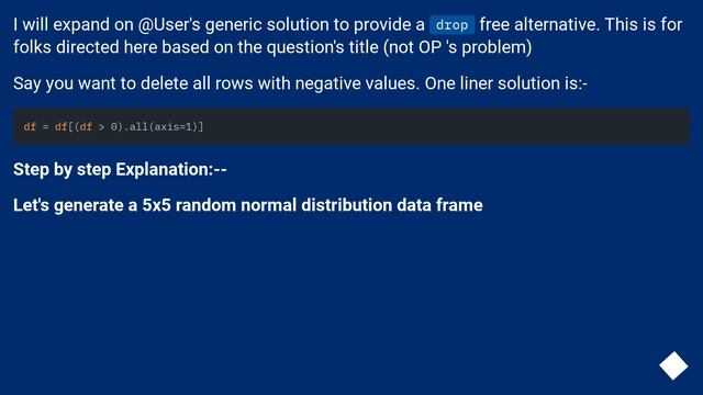 How to delete rows from a pandas DataFrame based on a conditional expression смотреть онлайн