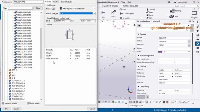Tekla Structures 2022 Tutorial 4 | Create steel column with example 2 смотреть онлайн
