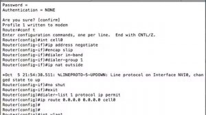Minimal 4G LTE Configuration Example (Cisco 819 router)