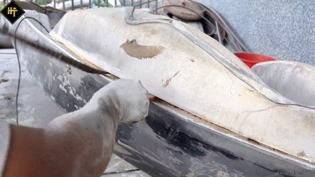 I Repaired Scrap Jetski into Canoe Like a Strange F1 Car Part 1 смотреть онлайн