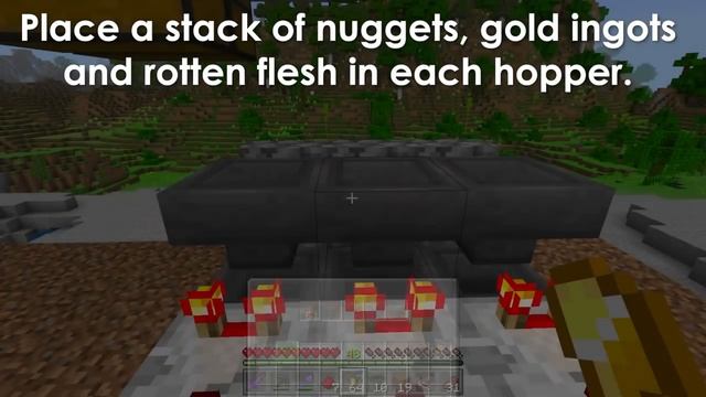 EASY Gold Farm Sorting System in Minecraft Bedrock 1.19! смотреть онлайн