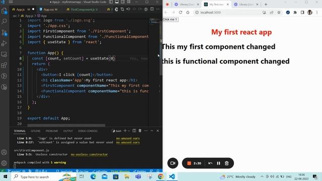 React JS Tutorial for beginners in HIndi English 2023 #6 | State part 1 смотреть онлайн