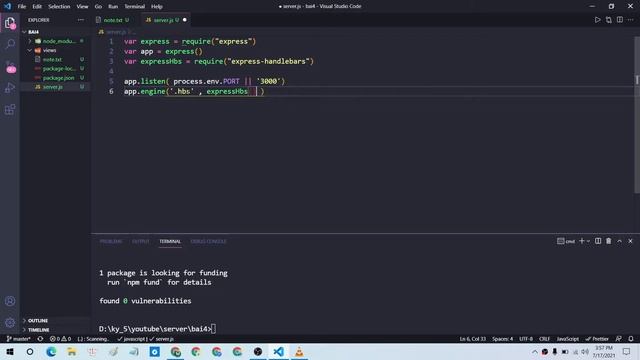Handlebars Template Engine trong NodeJS смотреть онлайн