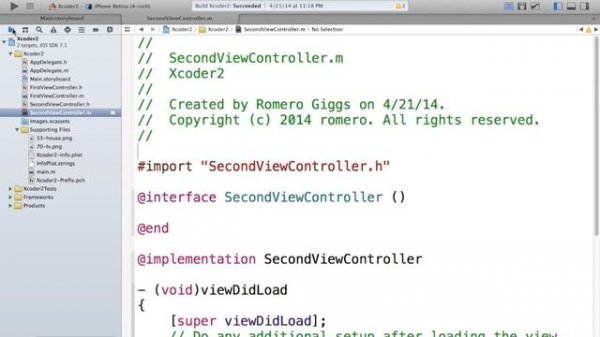 #2 Интерфейс XCode - Видео уроки XCode для новичков