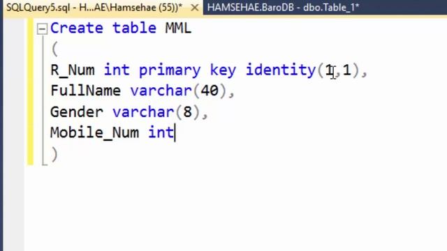 Lesson 11 IDENTITY in SQL SERVER AF SOOMAALI смотреть онлайн