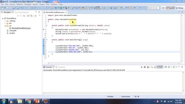 Java format (DecimalFormat class) | Java Tutorial смотреть онлайн