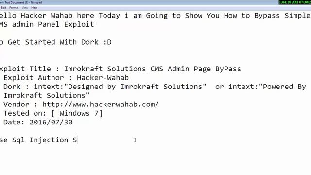 Imrokraft Solutions CMS Admin Page ByPass Exploit смотреть онлайн