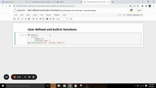 User defined function and built-in function | Python смотреть онлайн