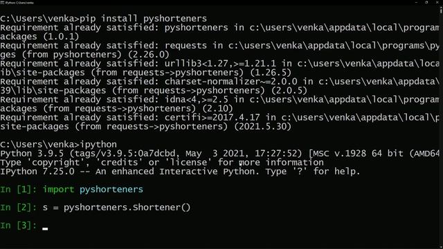 URL Shortener in 3 lines of Code | Fun with Python | Venkata Sreeram смотреть онлайн