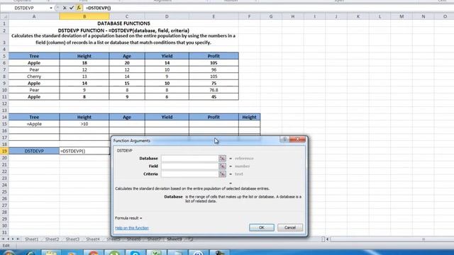 How to use DSTDEVP function in Excel | Excel Tips смотреть онлайн