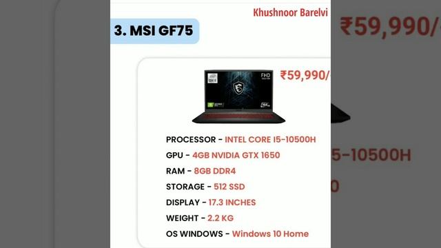 Gaming Laptop under 60000 in 2022 | Top 5 Gaming Laptops under ₹ 60000 in india | Khushnoor Barelv смотреть онлайн