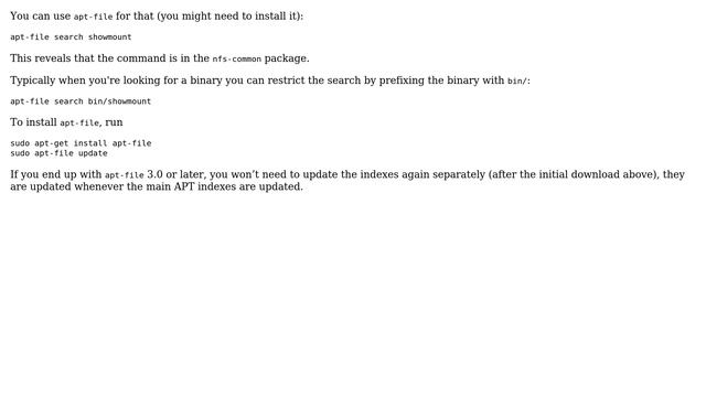 Unix & Linux: "showmount: command not found": how do I know what to install? (5 Solutions!!) смотреть онлайн