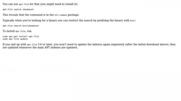Unix & Linux: "showmount: command not found": how do I know what to install? (5 Solutions!!)