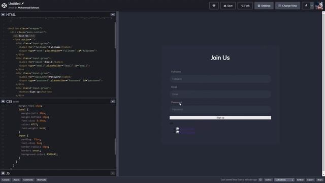 Beautiful dark sign up page design with HTML5 and SCSS [flex, CSS] смотреть онлайн