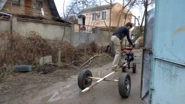 Прицеп к мотоблоку своими руками. часть 1 смотреть онлайн