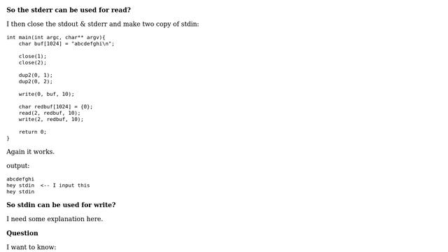 Unix & Linux: pass stdout fd to 'read' system call, but it still works fine смотреть онлайн