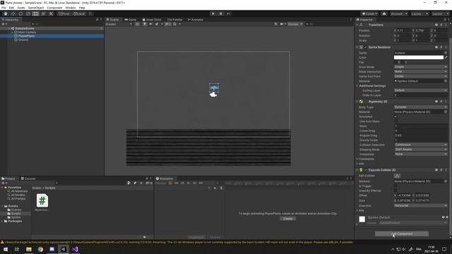 How to Make a 2D Plane Shooter Game in Unity Part 1 смотреть онлайн