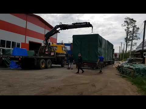 Погрузка модульного дома Holtsovhouse смотреть онлайн