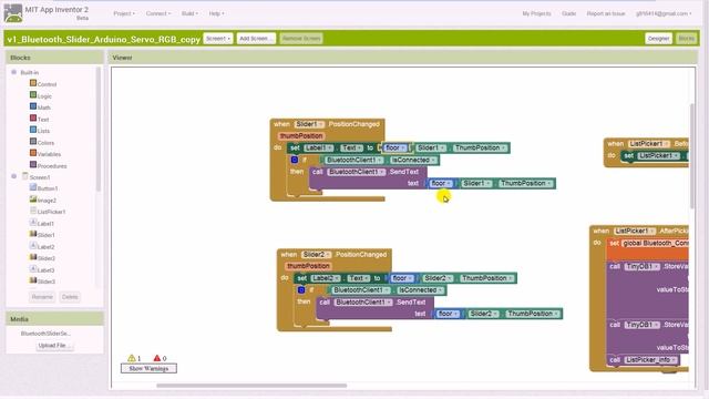 ч.2/3 App Inventor 2 Slider Bluetooth TinyDB ANDROID Arduino Servo RGB Serial смотреть онлайн