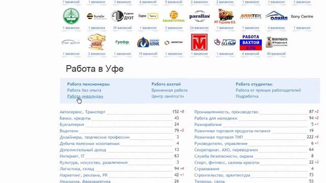 Работа для инвалидов в Уфе Вакансии.com смотреть онлайн