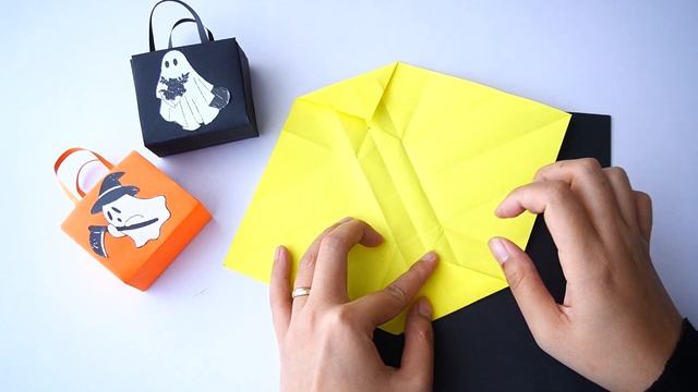 How To Make Paper Halloween Bag | Cute Halloween Gift Ideas Paper