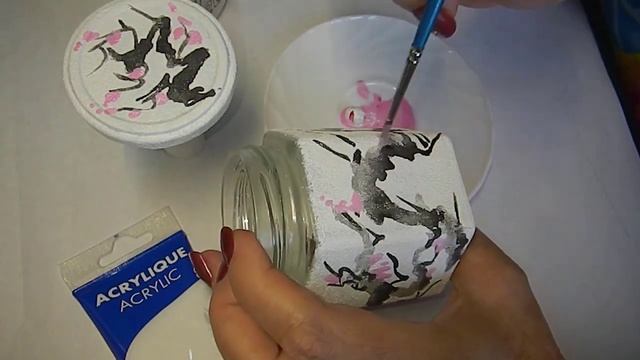 Декор баночки. САКУРА. Мастер класс. DIY. A decoração de vasos. The ornamentation of the vessels смотреть онлайн