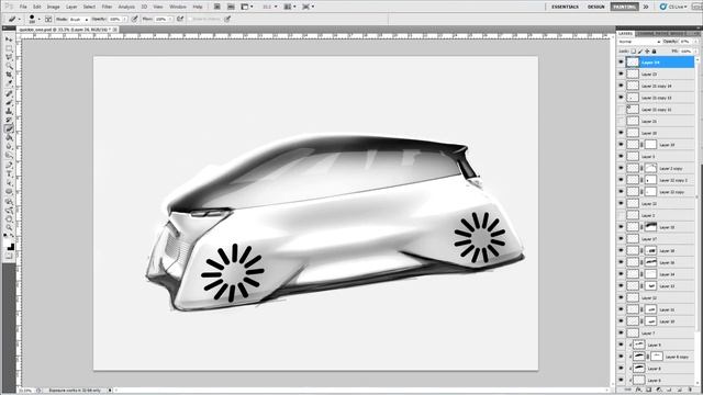 Car rendering Photoshop #9 - LudeDesign смотреть онлайн
