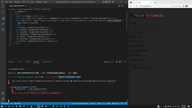 #12.16 - Fix mandatory message using 'errors' object - Template Driven Form - Angular Series смотреть онлайн