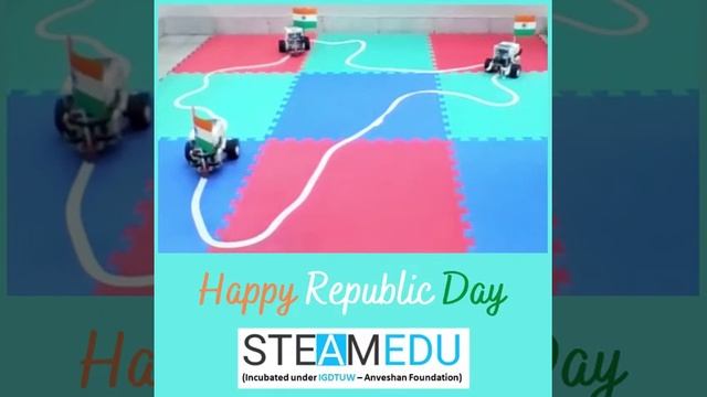 pyRobot Celebrating Republic Day - AI with Python to program Robot following a line смотреть онлайн